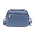 Sac à main femme en cuir forme enveloppe, six coloris, bleu