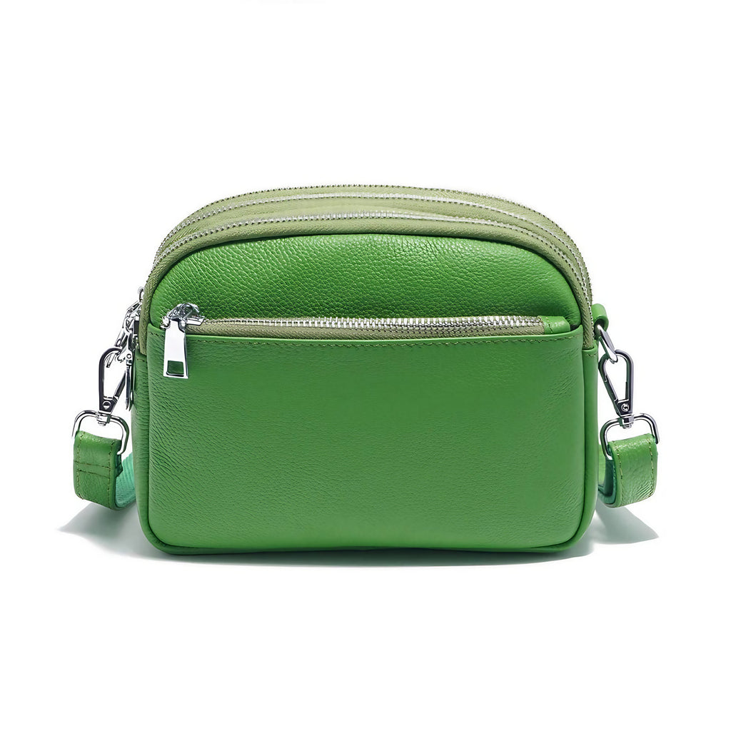 Sac à main femme en cuir forme enveloppe, six coloris, vert clair