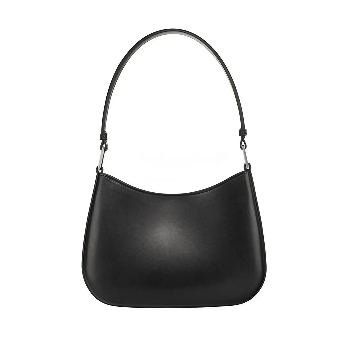 Sac à main femme noir compact, bandoulière ajustable, noir