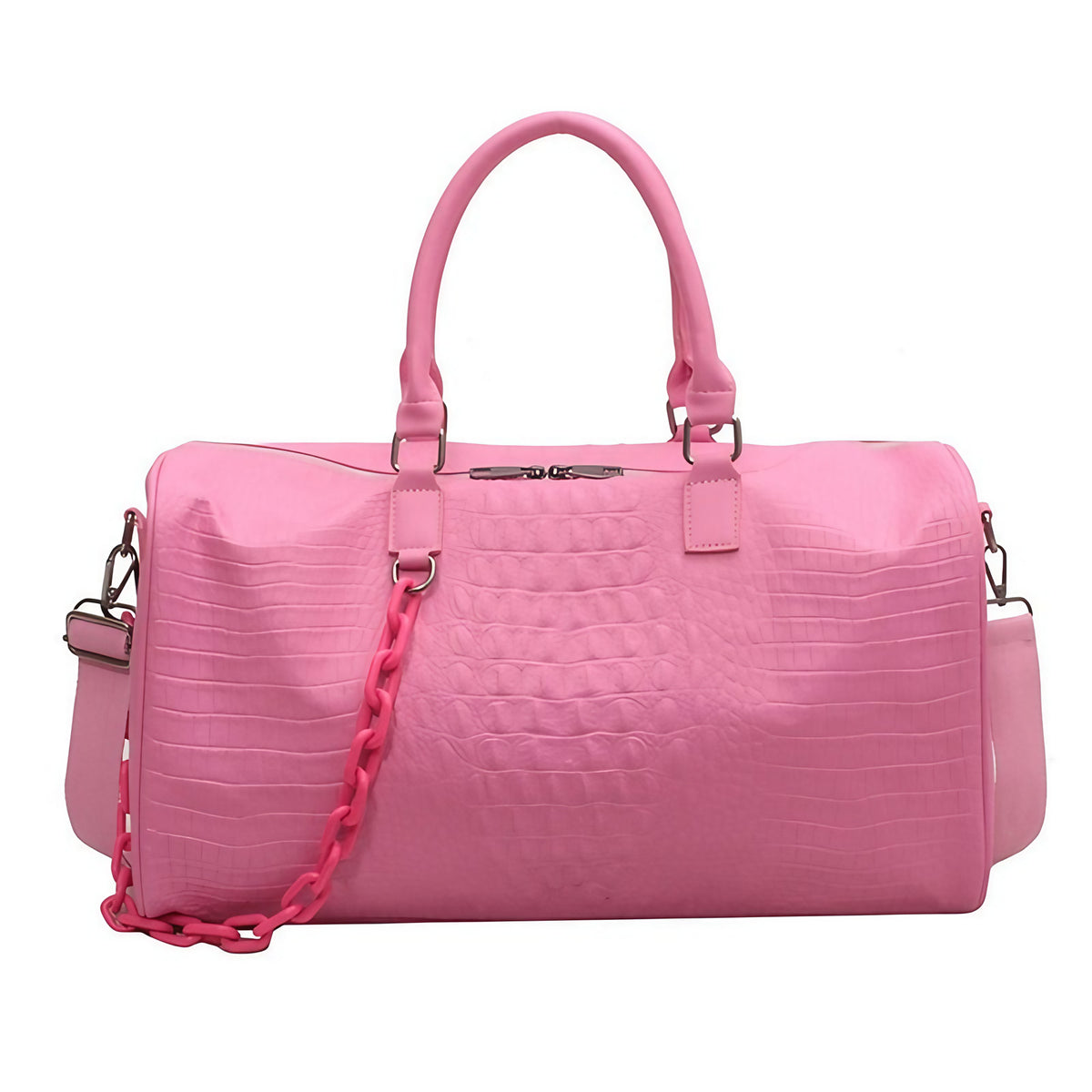 Sac de voyage femme effet crocodile en similicuir, cinq coloris