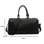 Sac de voyage femme effet crocodile en similicuir, cinq coloris