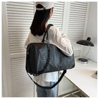 Sac de voyage femme effet crocodile en similicuir, cinq coloris