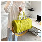 Sac de voyage femme effet crocodile en similicuir, cinq coloris