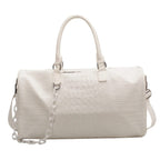 Sac de voyage femme effet crocodile en similicuir, cinq coloris