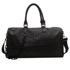 Sac de voyage femme effet crocodile en similicuir, cinq coloris