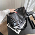 Sac à main femme noir en similicuir, 26 x 19 cm, noir