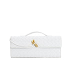 Petit sac en cuir tressé femme, bandoulière réglable