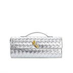 Petit sac en cuir tressé femme, bandoulière réglable
