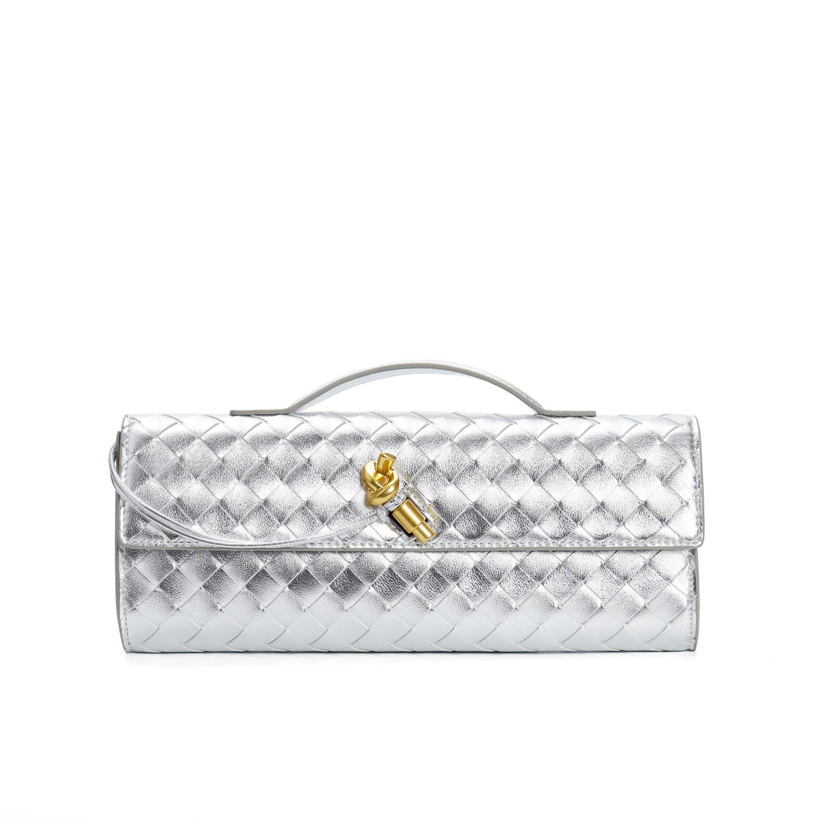 Petit sac en cuir tressé femme, bandoulière réglable