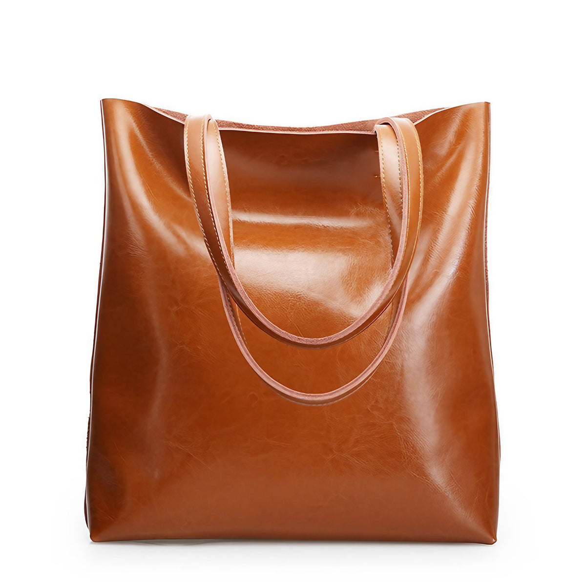 Sac à main femme en cuir de vachette zippé, six coloris, camel
