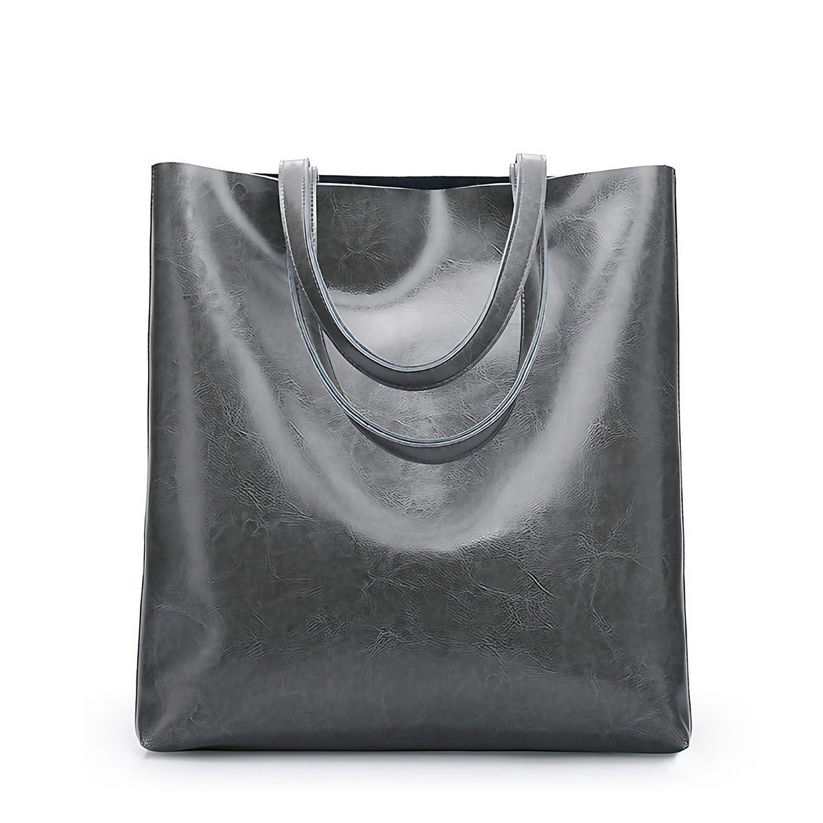 Sac à main femme en cuir de vachette zippé, six coloris, gris