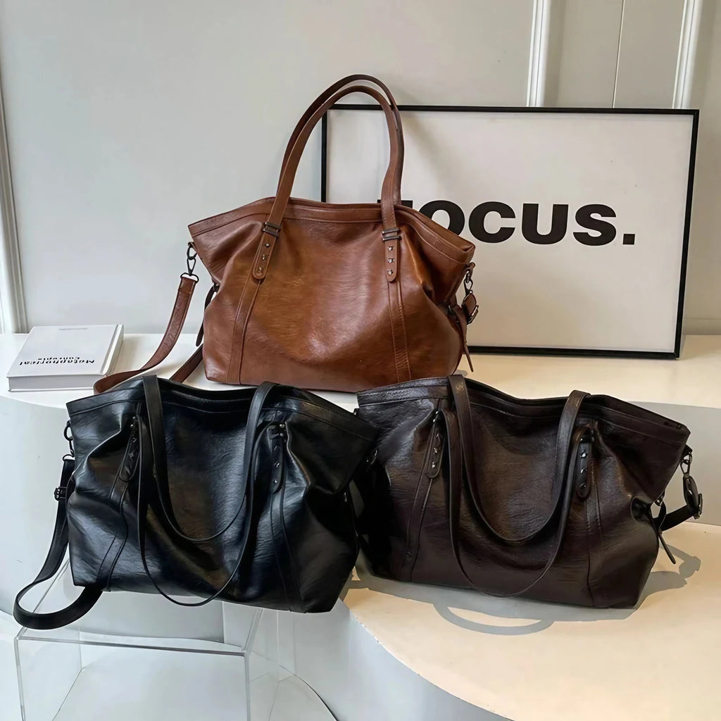 Grand sac cabas femme en similicuir pour les cours et le bureau