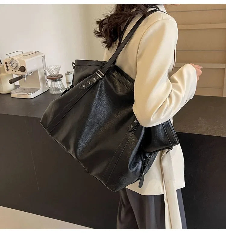 Grand sac cabas femme en similicuir pour les cours et le bureau