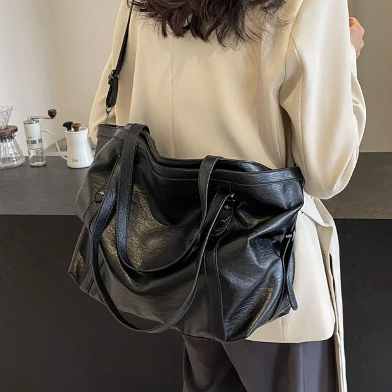 Grand sac cabas femme en similicuir pour les cours et le bureau