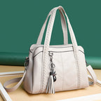 Sac à main blanc femme à deux poignées, 30 x 20 cm