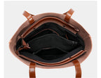 Sac à main en cuir fendu pour femme, grandes anses, sept coloris