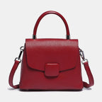 Sac à main femme en cuir, 26 x 20 x 10 cm, six coloris, rouge