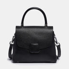Sac à main femme en cuir, 26 x 20 x 10 cm, six coloris, noir