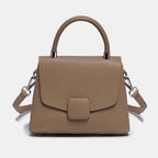 Sac à main femme en cuir, 26 x 20 x 10 cm, six coloris, kaki