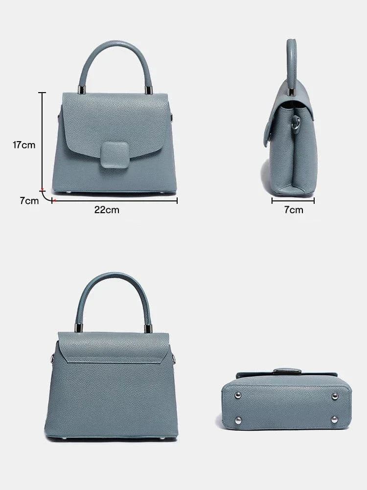 Sac à main femme en cuir, 26 x 20 x 10 cm, six coloris