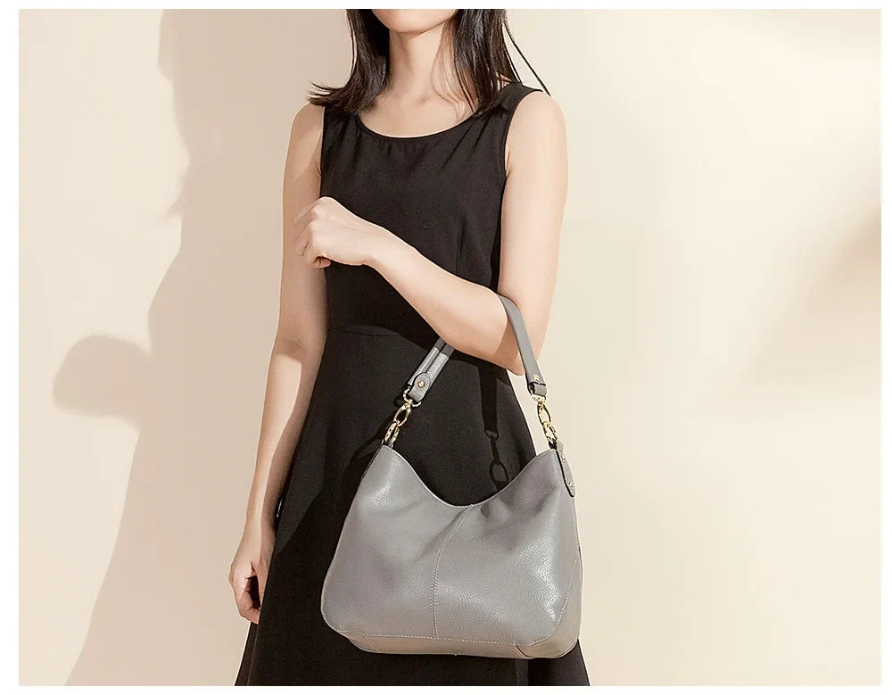 Sac à main en cuir souple femme, bandoulière amovible