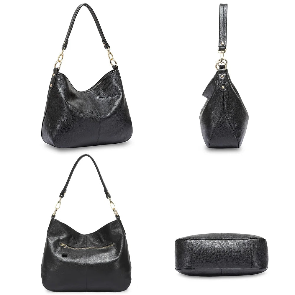 Sac à main en cuir souple femme, bandoulière amovible