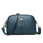 Sac à main femme en similicuir, bandoulière réglable, bleu