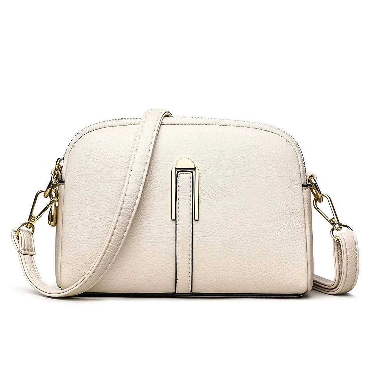 Sac à main femme en similicuir, bandoulière réglable, blanc