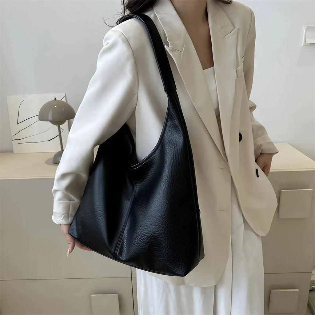 Sac à main femme en similicuir aspect vieilli, 34 x 35 x 10 cm