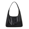 Sac à main femme en similicuir aspect vieilli, 34 x 35 x 10 cm, noir