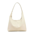 Sac à main femme en similicuir aspect vieilli, 34 x 35 x 10 cm, crème