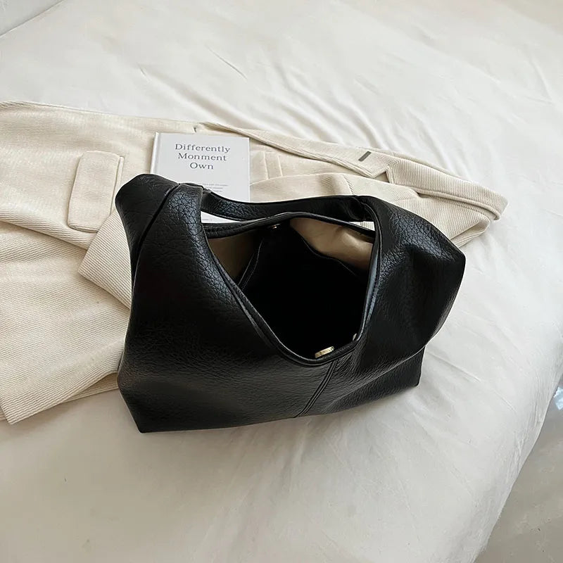 Sac à main femme en similicuir aspect vieilli, 34 x 35 x 10 cm
