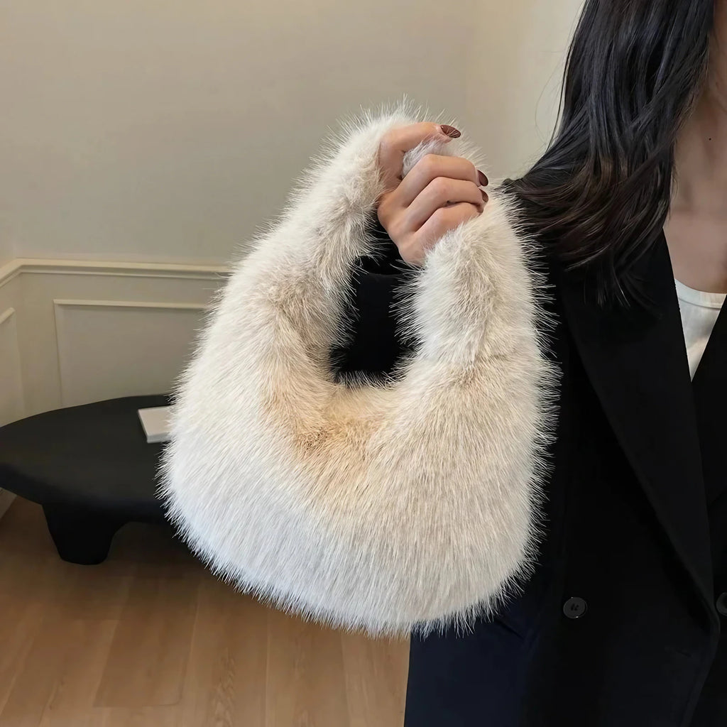 Petit sac à main femme à l'aspect douillet, quatre coloris