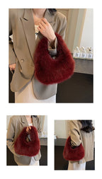 Petit sac à main femme à l'aspect douillet, quatre coloris