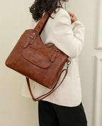 Sac à main femme en similicuir, bandoulière amovible, six coloris