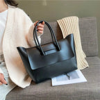 Grand sac à main femme à rabat en similicuir, 40 x 23 cm