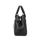 Sac à main femme noir effet croco, structuré, 28 x 21,5 cm