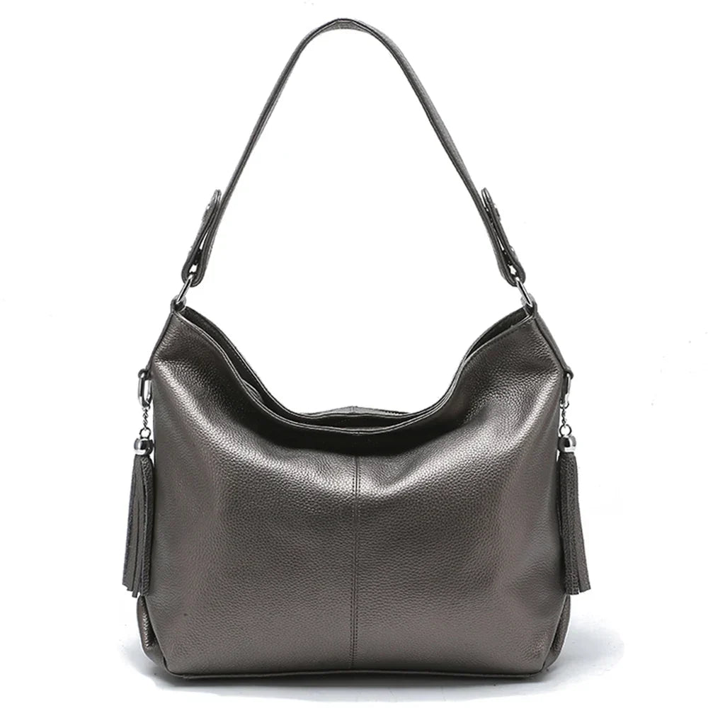 Grand sac à main femme en similicuir grainé, treize coloris, métallisé