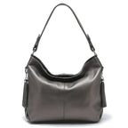 Grand sac à main femme en similicuir grainé, treize coloris, métallisé
