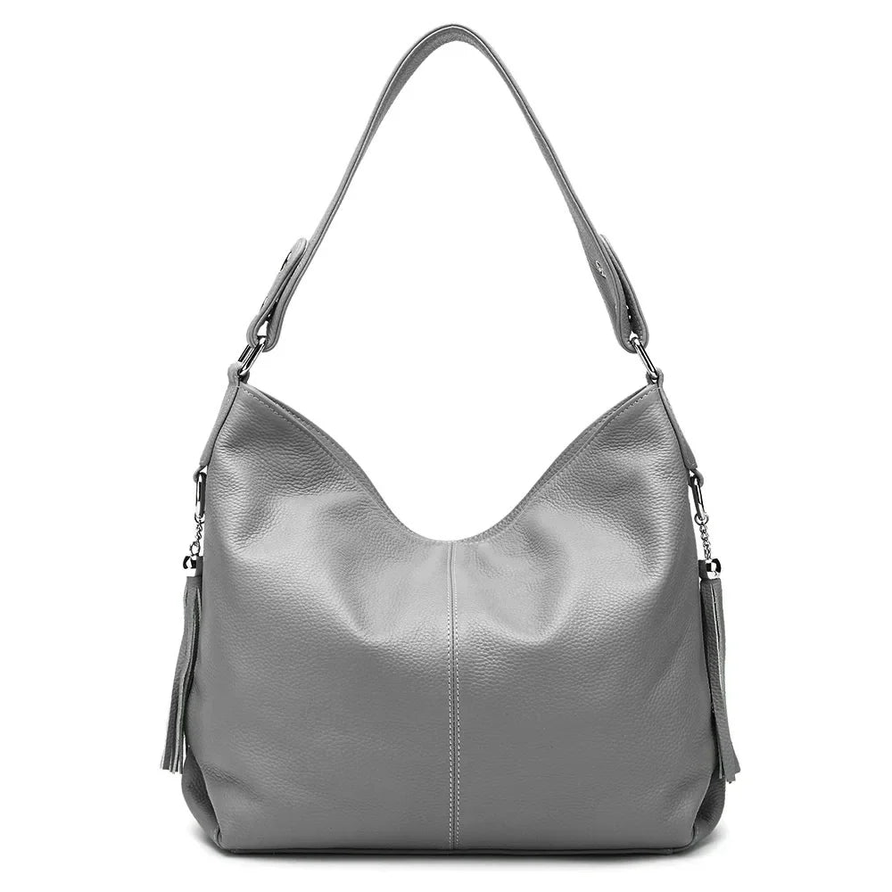 Grand sac à main femme en similicuir grainé, treize coloris, gris