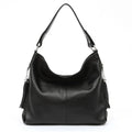 Grand sac à main femme en similicuir grainé, treize coloris, noir