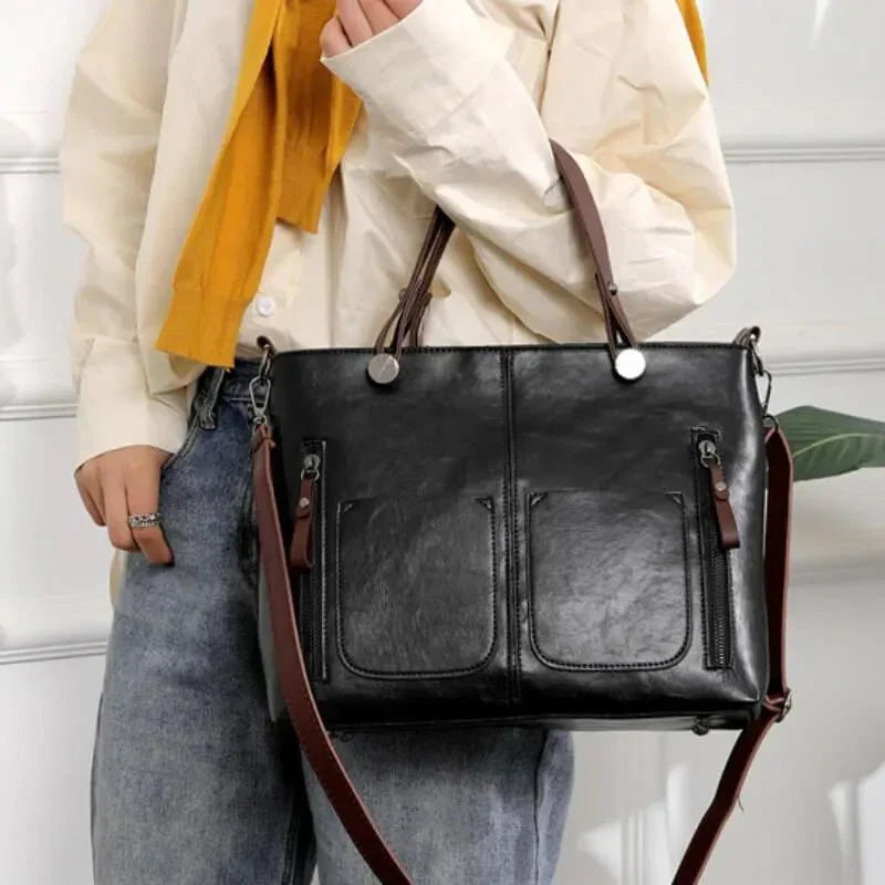Sac à main femme épuré, marron, noir ou gris