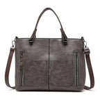 Sac à main femme épuré, marron, noir ou gris, gris