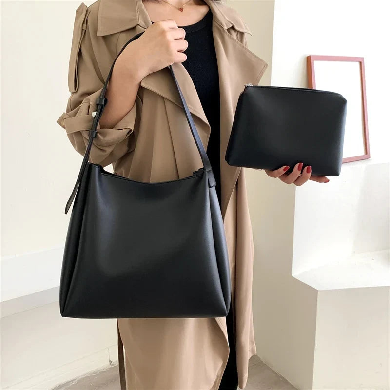 Sac porté épaule femme en similicuir mat, anse réglable