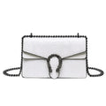 Sac à main femme à bandoulière rembourrée, 25 x 18 x 10 cm, blanc