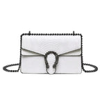Sac à main femme à bandoulière rembourrée, 25 x 18 x 10 cm, blanc