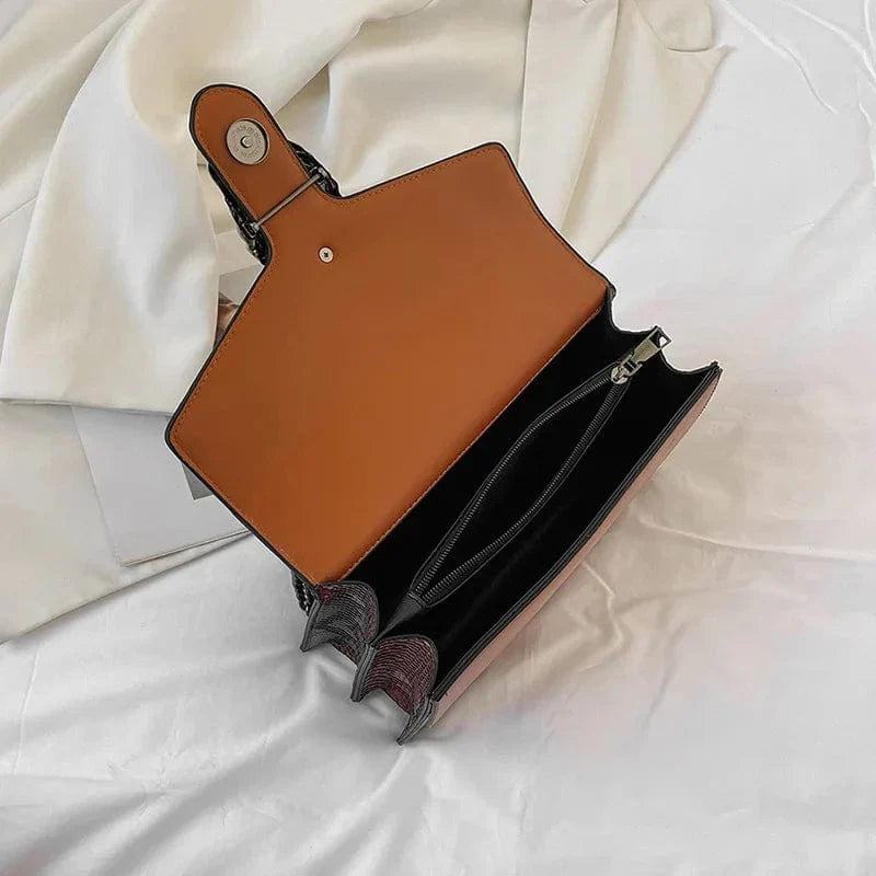 Sac à main femme à bandoulière rembourrée, 25 x 18 x 10 cm