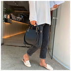 Sac à main femme effet croco noir, bandoulière amovible