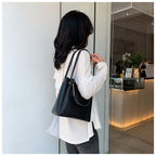 Sac à main femme effet croco noir, bandoulière amovible