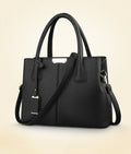 Sac à main femme en similicuir grainé noir, bandoulière, noir